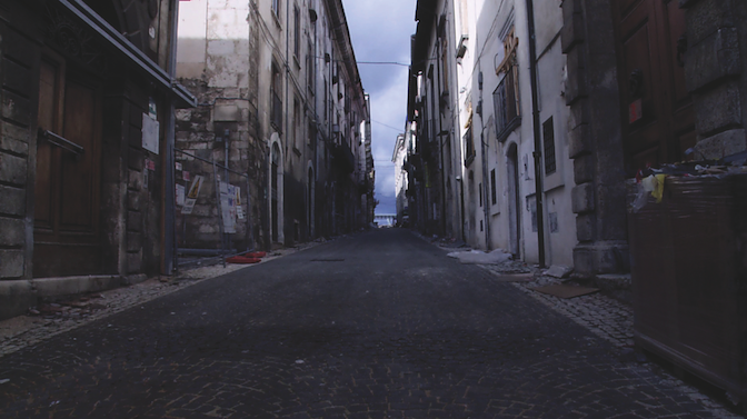 deserted city of L'Aquila - The Wounded Brick