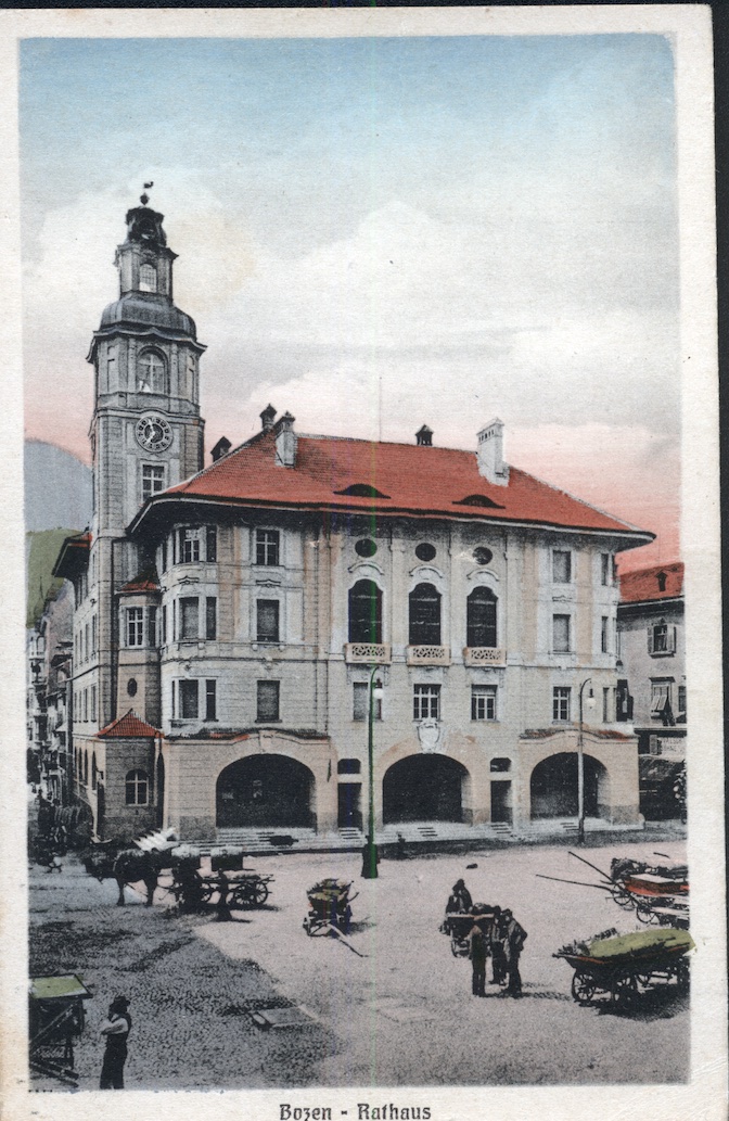 Bozen Rathaus (c) Stadtarchiv Bozen, fotografischer Bestand Historische Ansichtskarten